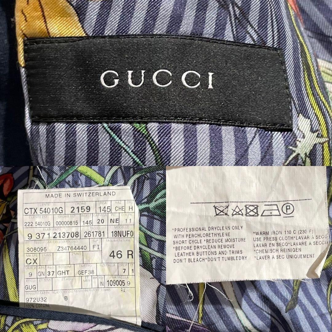 Gucci - GUCCI Floral Tailored Jacket Navy Size M