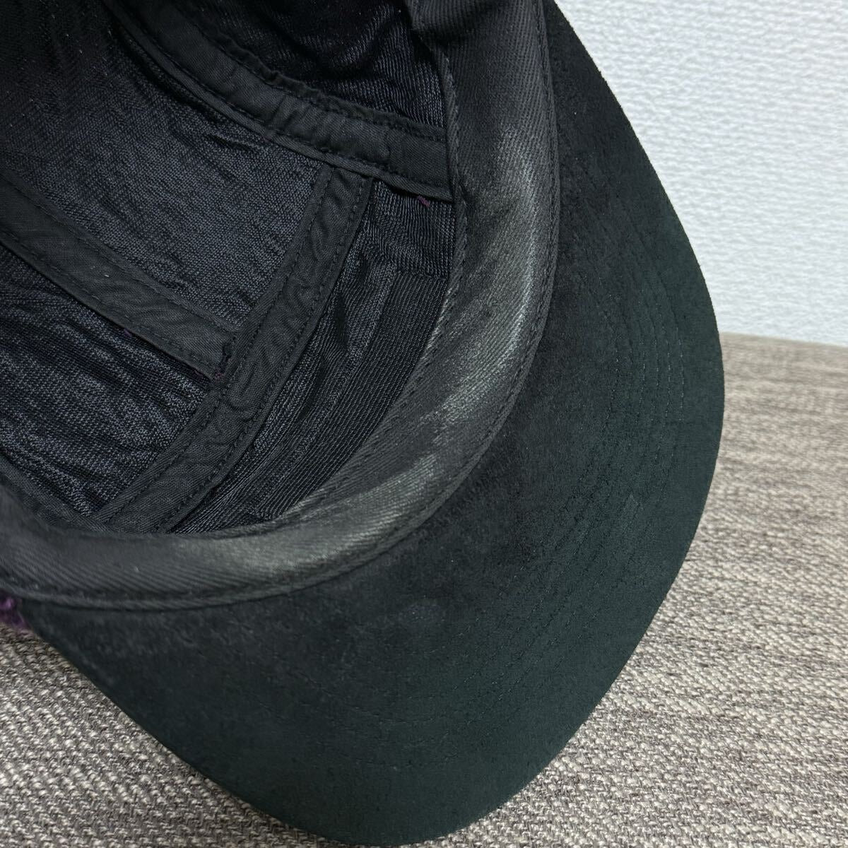 Supreme - Supreme 12aw Harris Tweed Herringbone Camp Cap Purple One Size