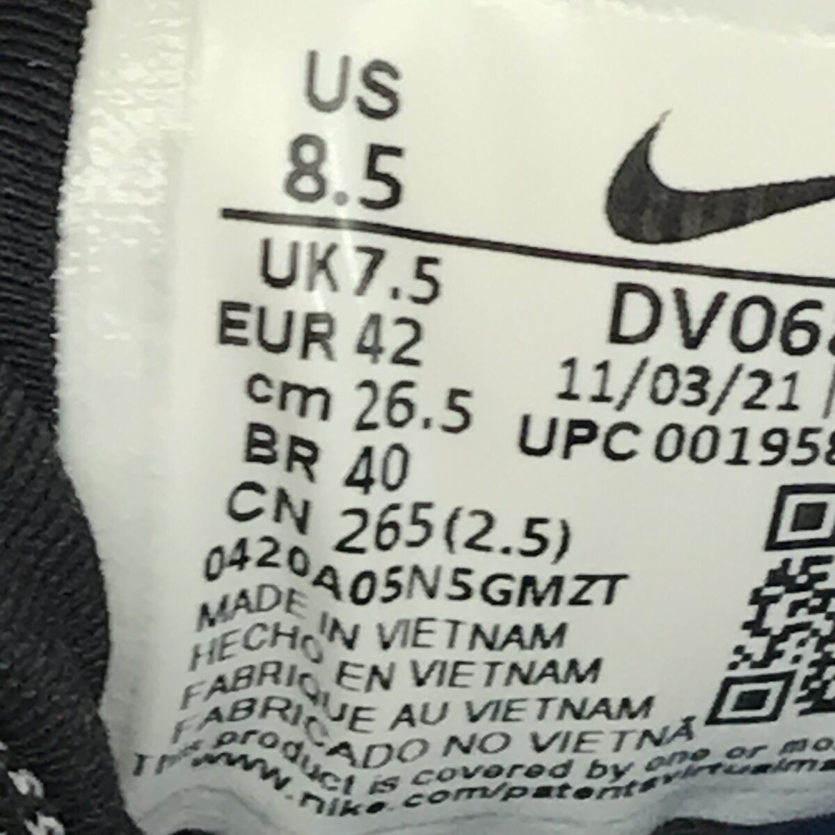NIKE Air Max Penny Home Sneakers White/Blue Size 26.5
