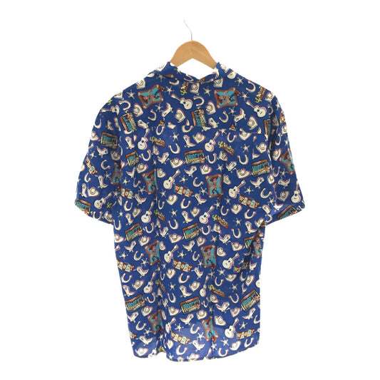 TOY STORY 90s Woody Reyn Spooner Hawaiian Shirt Blue Size S