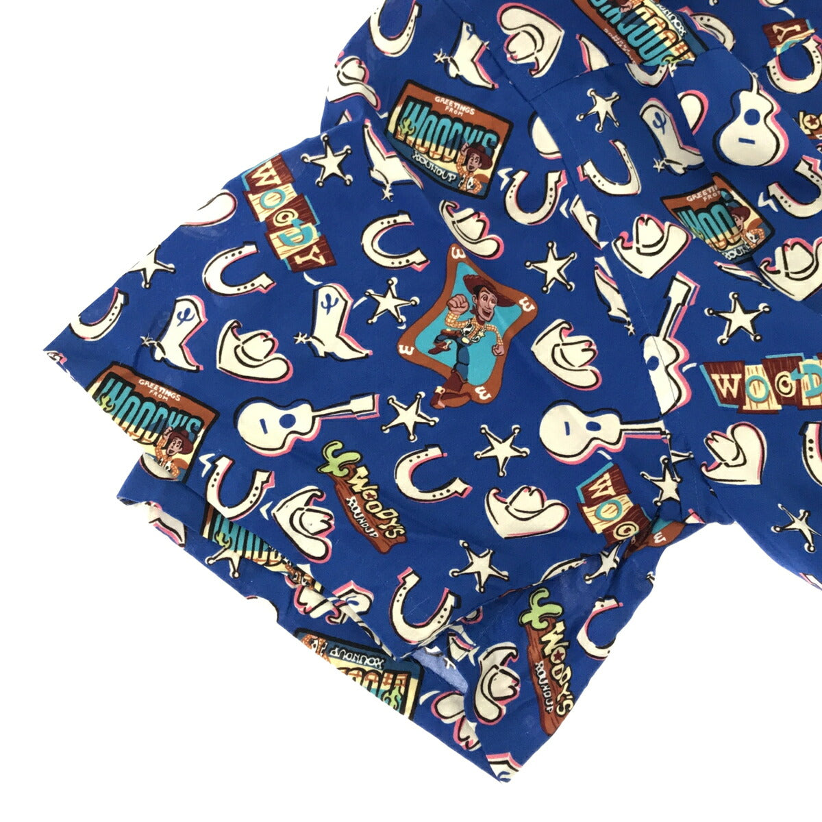 TOY STORY 90s Woody Reyn Spooner Hawaiian Shirt Blue Size S