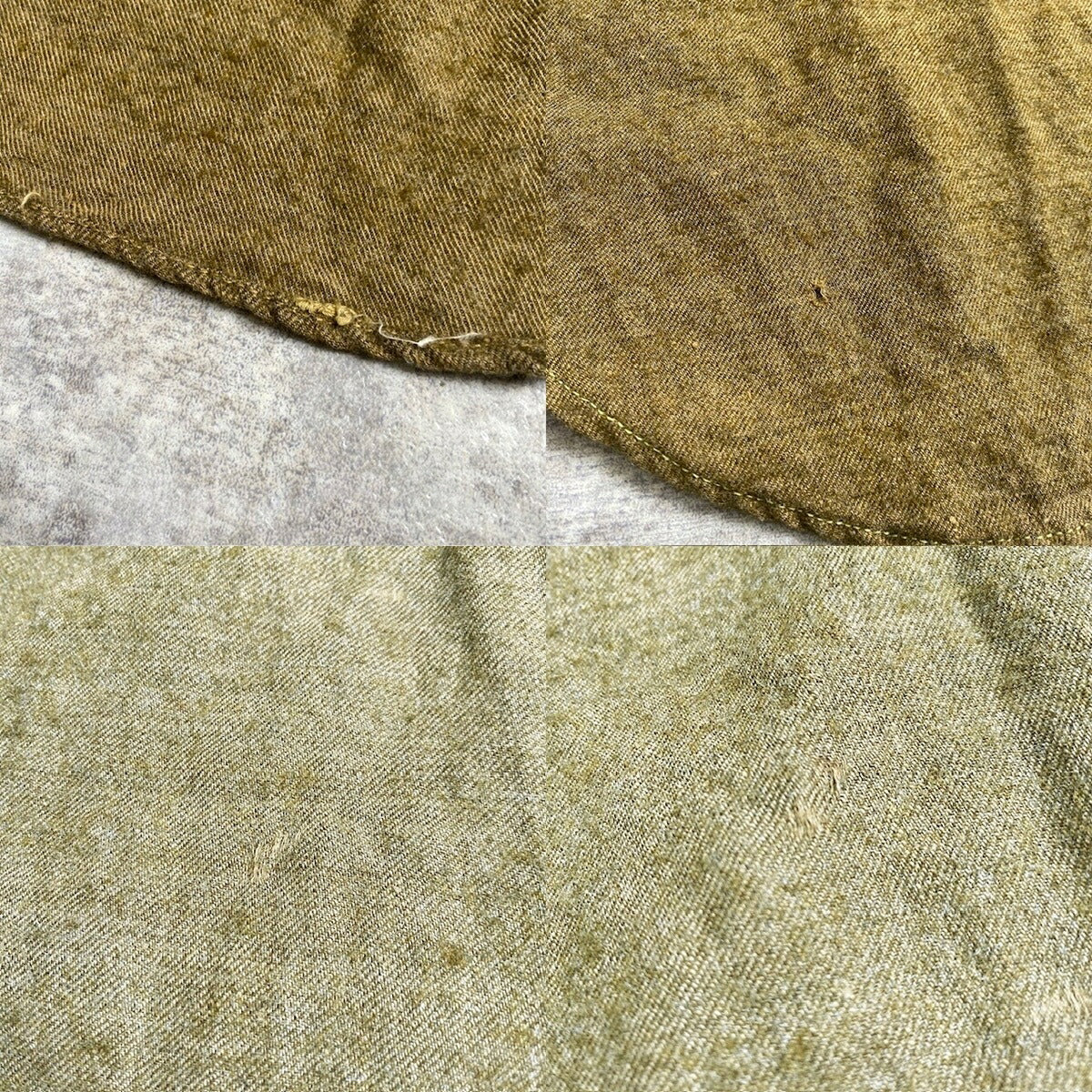 US ARMY 30s Vintage Elbow Patch Wool Pullover Khaki Size M