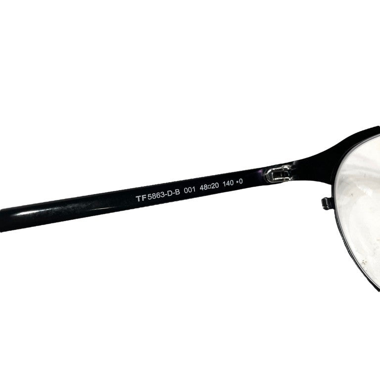 TOM FORD 22AW Black Browline Boston Shape Glasses Size 48