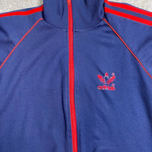 Adidas 80s Vintage Korea Flocked Logo Track Jacket Size 36/S