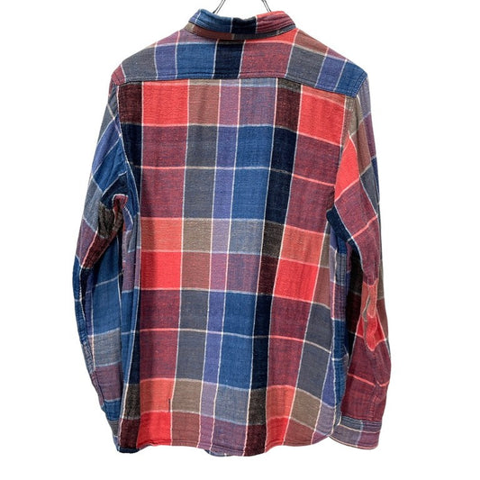 Kapital Vintage Red Double Gauze Check Work Shirt Size 2