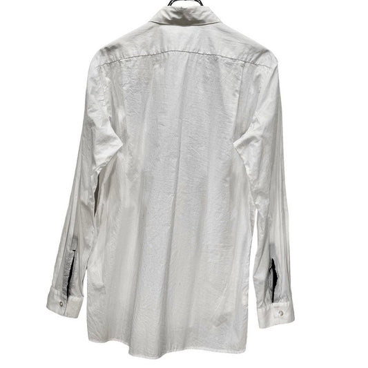 Vintage ensou. Cotton Broadcloth Ribbon Shirt White Size M
