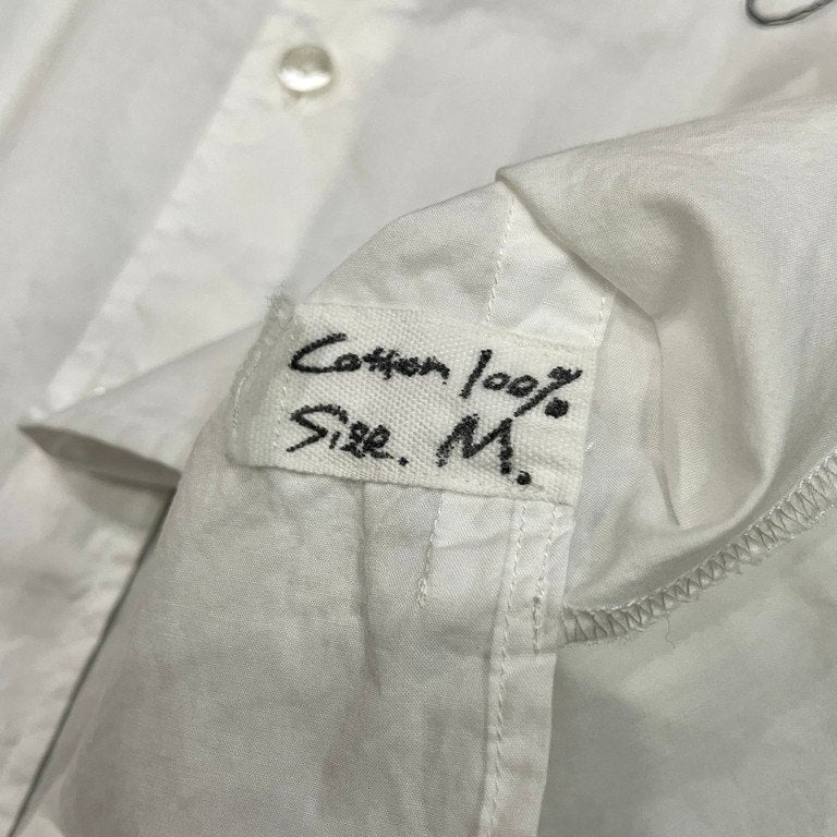 Vintage ensou. Cotton Broadcloth Ribbon Shirt White Size M