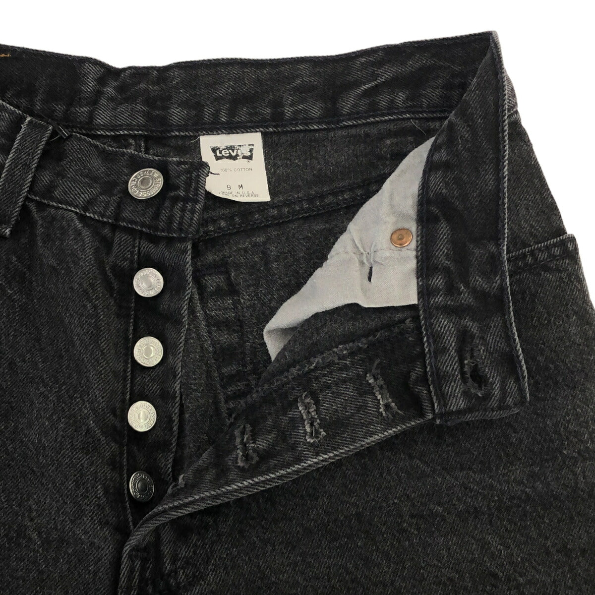 Levi's 90s Overdyed Black Straight Denim Jeans Size W28