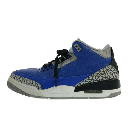 NIKE Air Jordan 3 Retro Blue Cement Sneakers Size 8