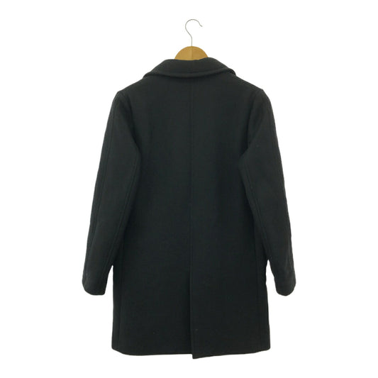 A.P.C. Black Cashmere Blend Wool Long Coat Size S