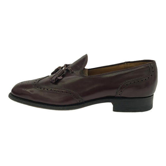 Church's 80s Vintage Wingtip Tassel Loafers Burgundy Size 7