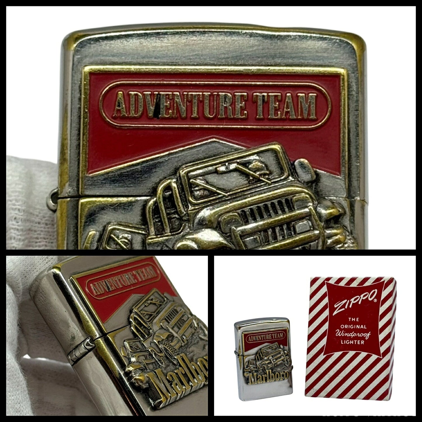 Zippo Marlboro Adventure Team 1998 Silver Lighter