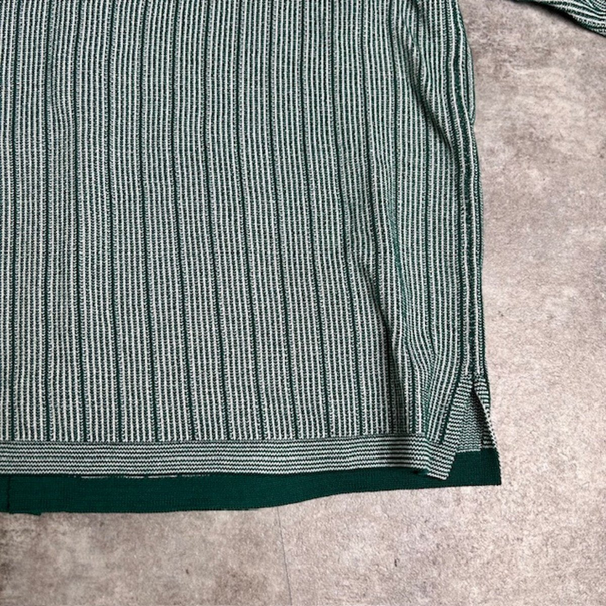 COOHEM Washi Stripe Knit Cardigan Green Size L