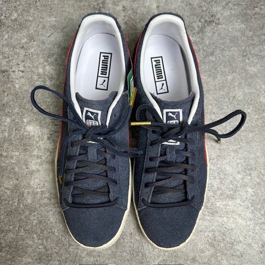 Puma Clyde Soho London Leather Sneakers Navy Size 26