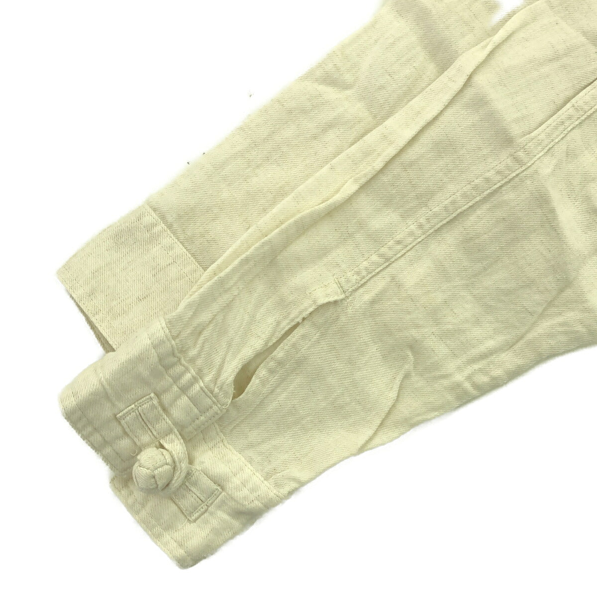 Needles Oriental Button Dungaree Twill Shirt White Size M