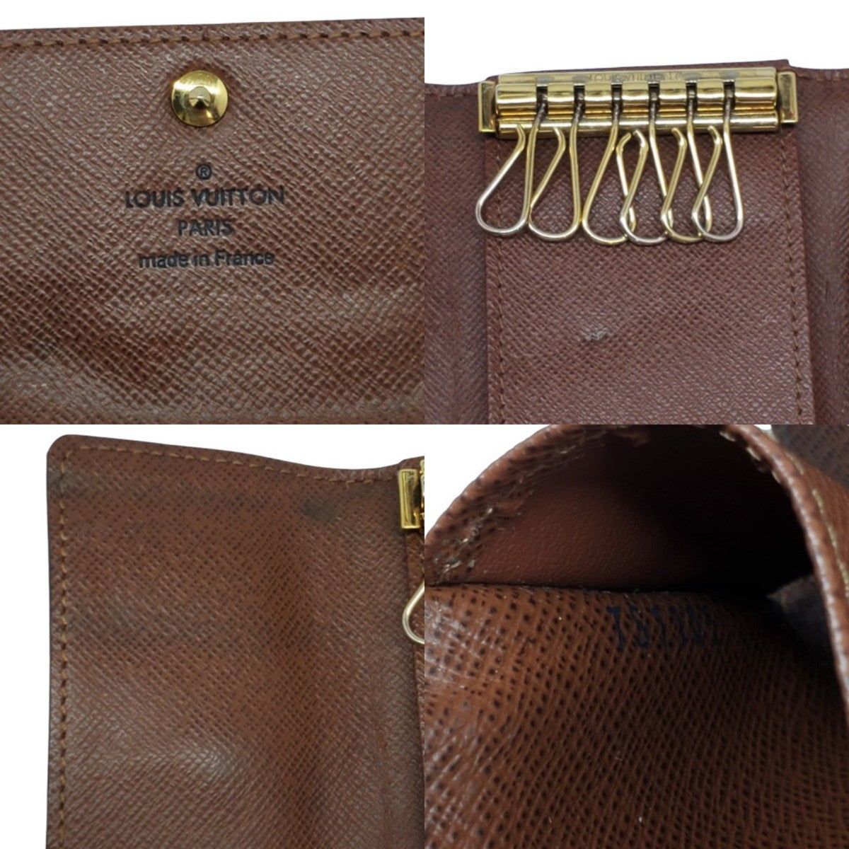 LOUIS VUITTON Monogram Multiclé 6 Key Holder Brown