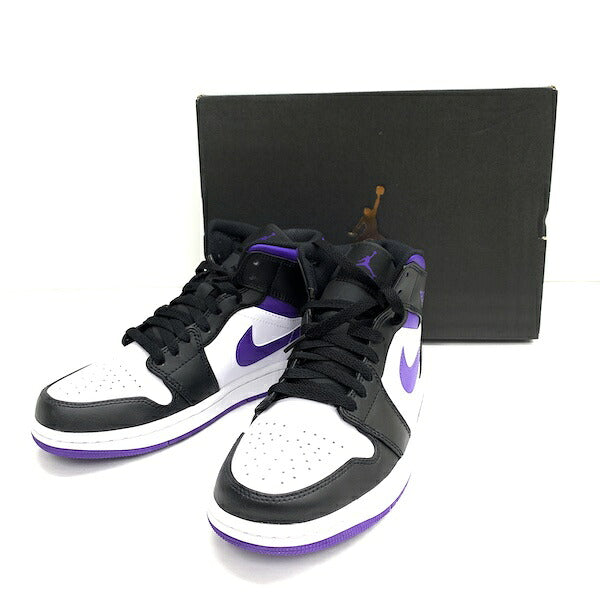 NIKE AIR JORDAN 1 Mid "Court Purple" Sneakers Size 7