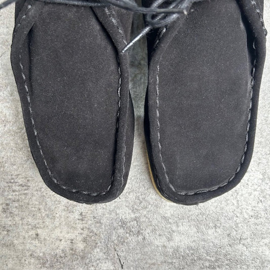 GEORGE COX Suede Wallabee Boots Black Size 7.5
