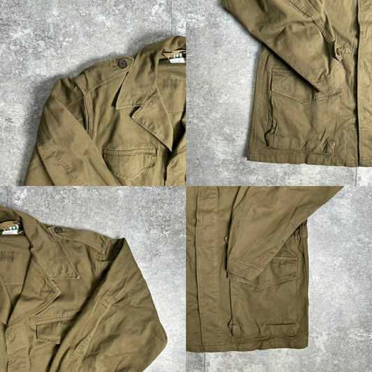 HBT 50s 60s French Army M-47 HBT Field Jacket Brown Size 26