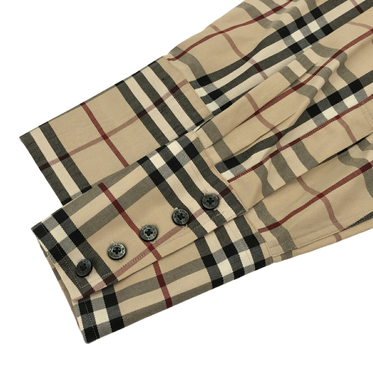 Burberry Black Label Nova Check Cotton Shirt Beige Size 3