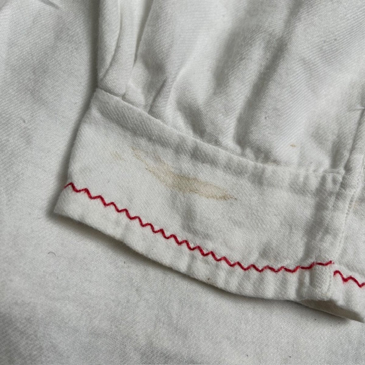 EURO VINTAGE 30s French Farmers Linen Shirt White Size XL