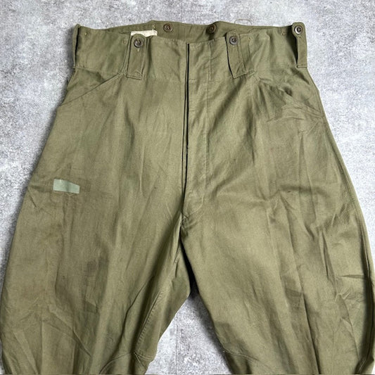 Belgian Army 40s/50s Vintage Motorcycle Pants Green