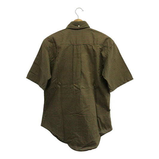 Towncraft 60s 3-Point BD Patterned Shirt Olive Size 15
