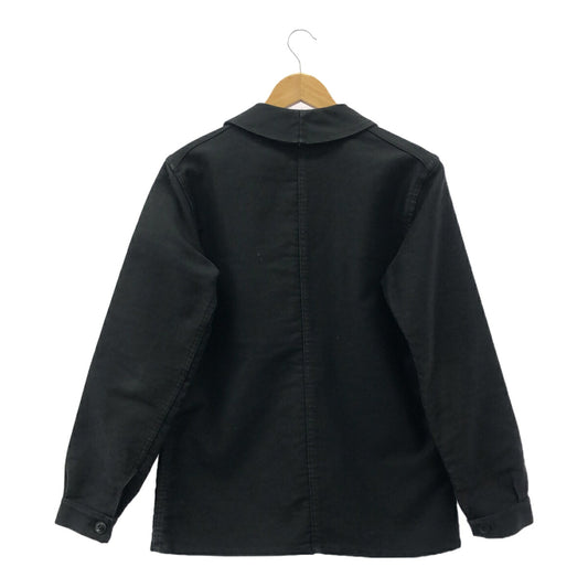Vintage Black Moleskin Euro Work Jacket Size S