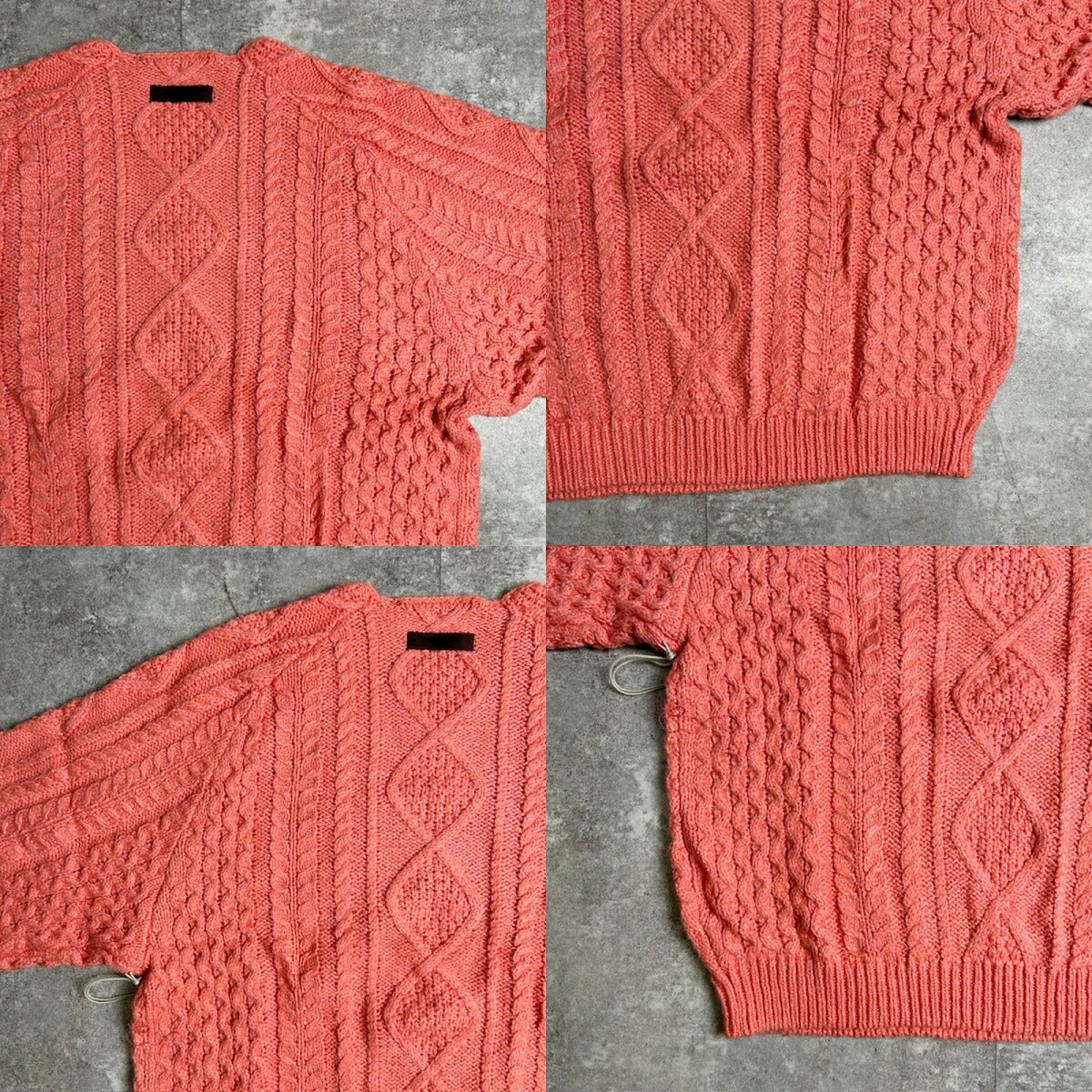 Fear of God ESSENTIALS Pink Cable Knit Sweater Size L