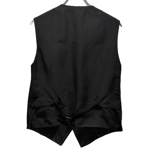 GIANFRANCO FERRE 90s Nappa Leather 5B Vest Black Size XS