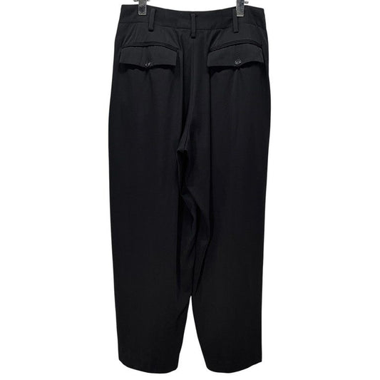 Yohji Yamamoto 16AW Wool Doeskin 3-Tuck Side Tape Pants Size 2