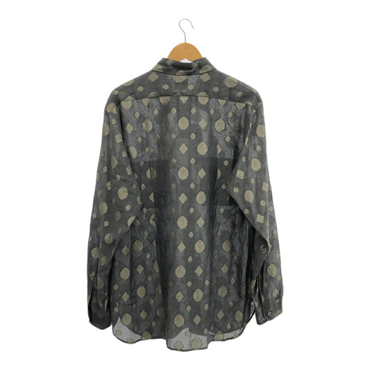 Needles 24SS Lame Fine Pattern Jacquard Work Shirt Size L