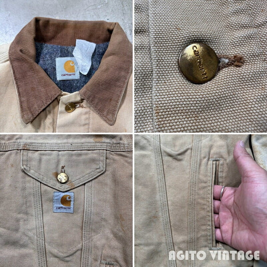 Carhartt 90s Brown Duck Blanket Lined Trucker Size XXL
