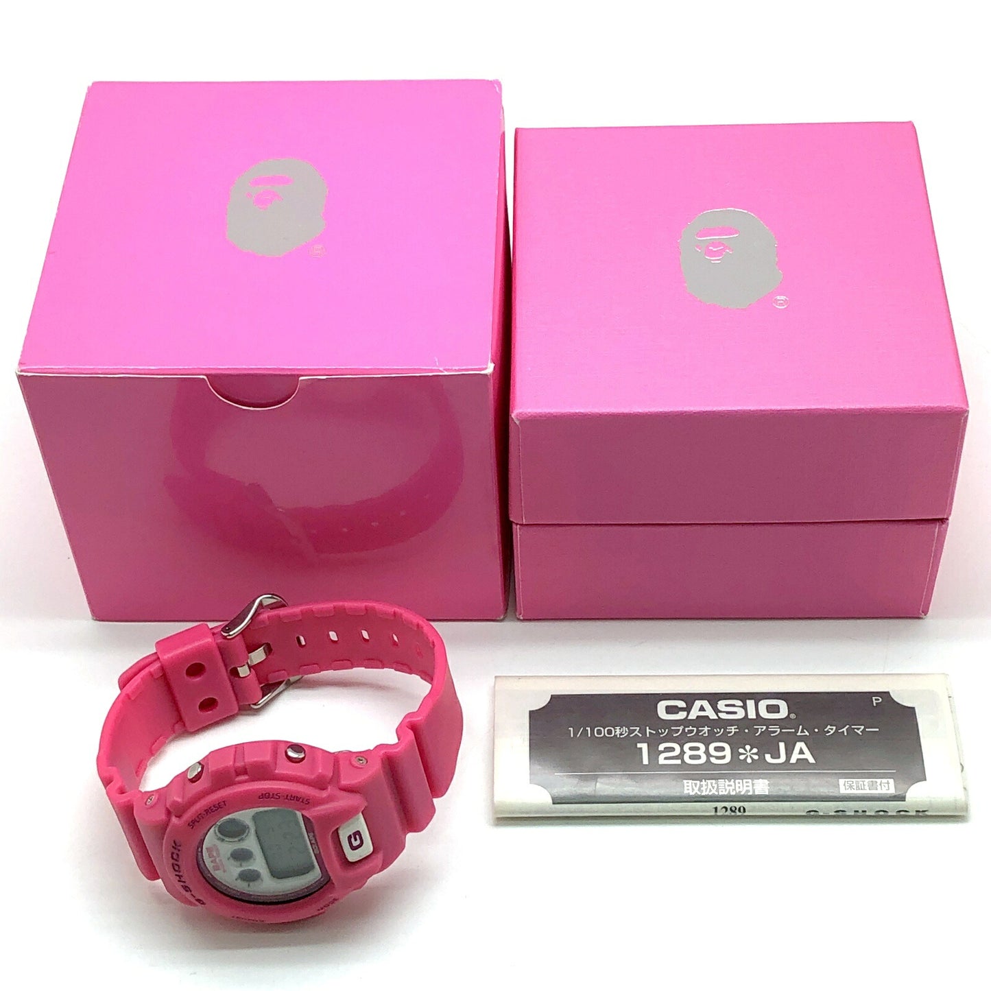 G-SHOCK BAPE APE HEAD EL Collab Watch Pink Size ONE SIZE