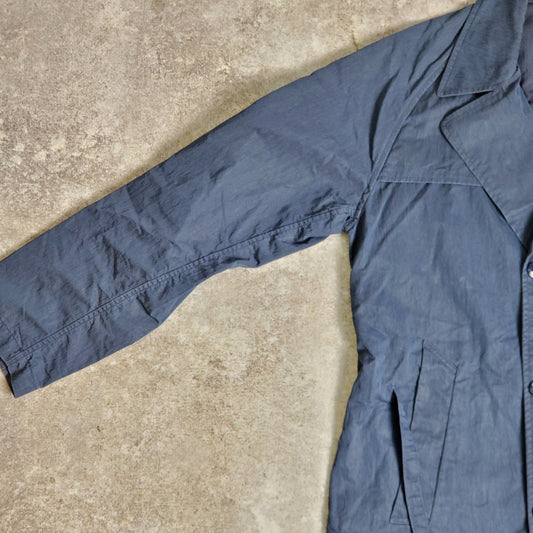 STILL BY HAND Navy Cotton Nylon Trench Half Coat Size 46