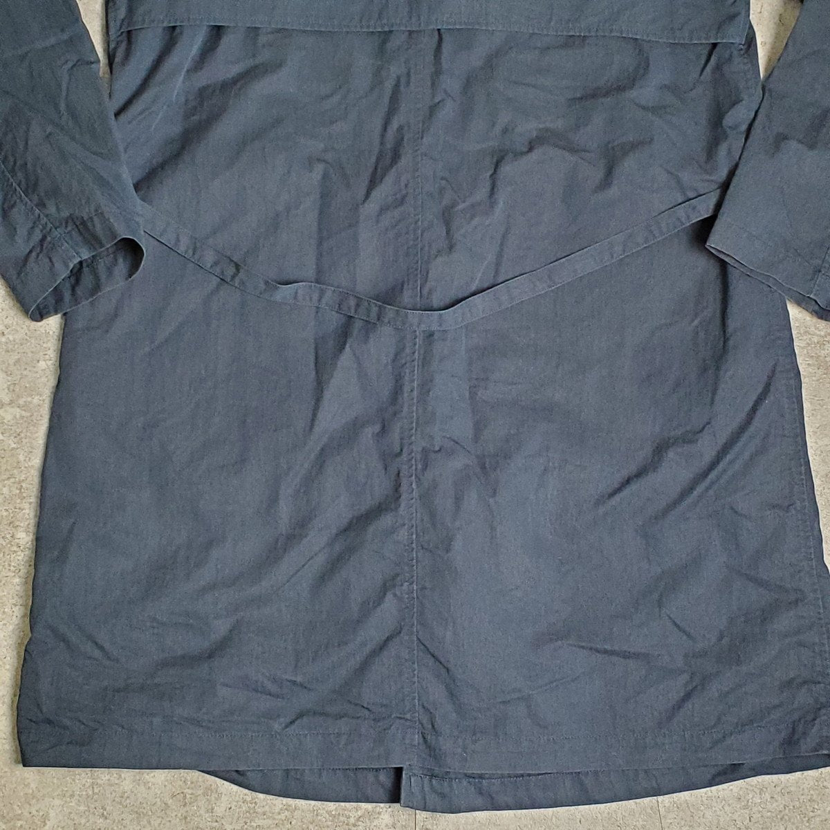 STILL BY HAND Navy Cotton Nylon Trench Half Coat Size 46