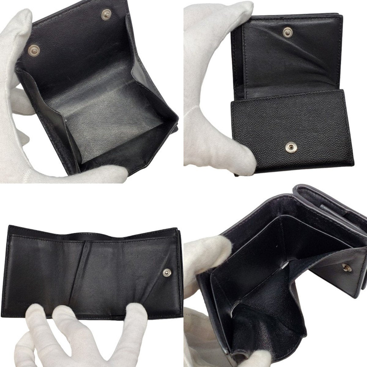 Saint Laurent Paris Black Caviar Leather