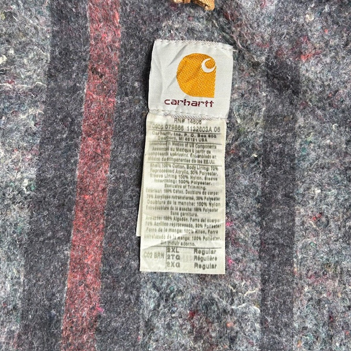 Carhartt 00s Brown Duck Blanket Lined Chore Jacket Size 2XL