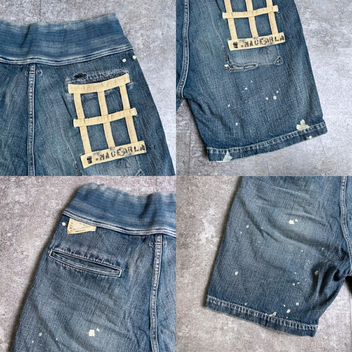 KAPITAL Prisoner Pocket Denim Shorts Blue Size M