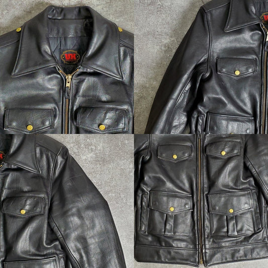 Vintage BRANDED GARMENTS URBAN HIDE Leather Jacket Size 40