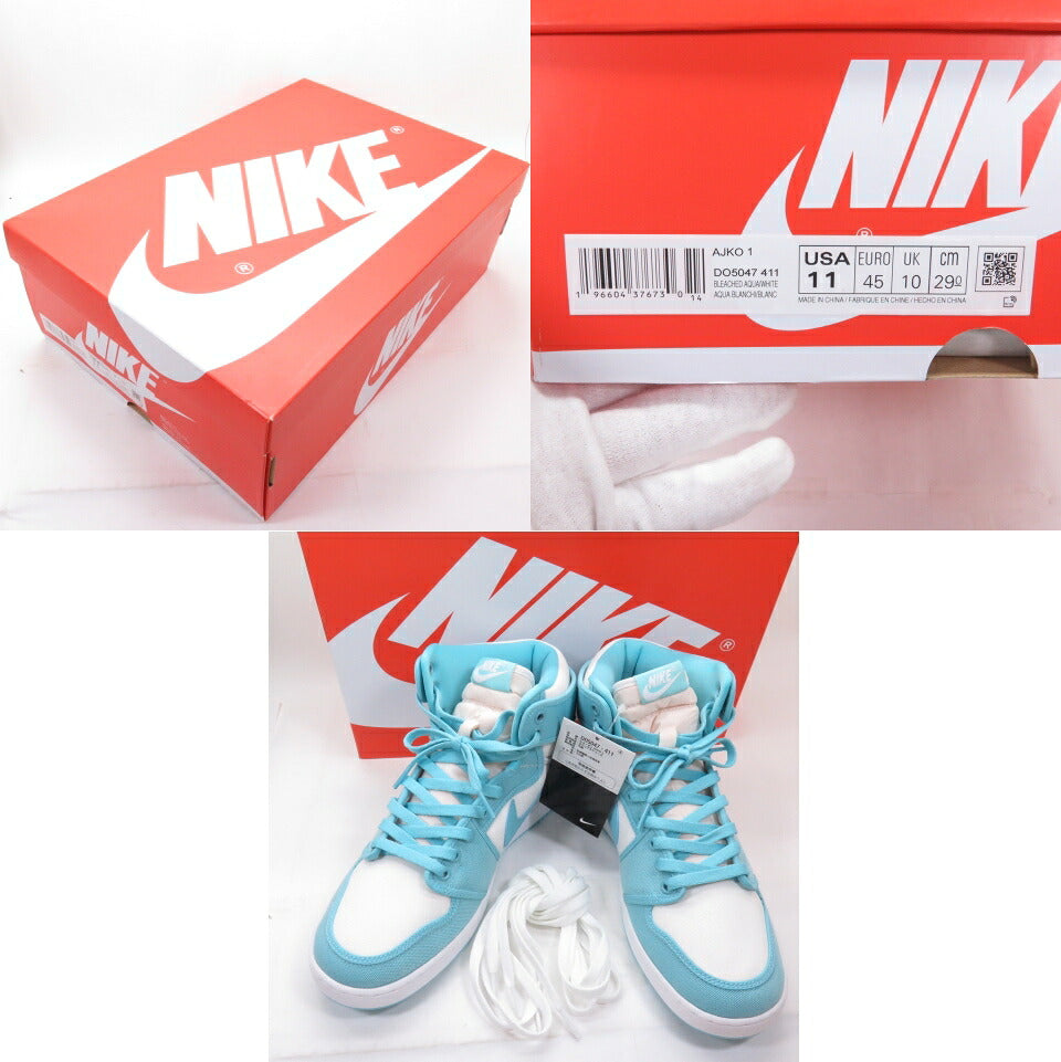 NIKE AIR JORDAN 1 KO High Bleached Aqua/White Sneakers