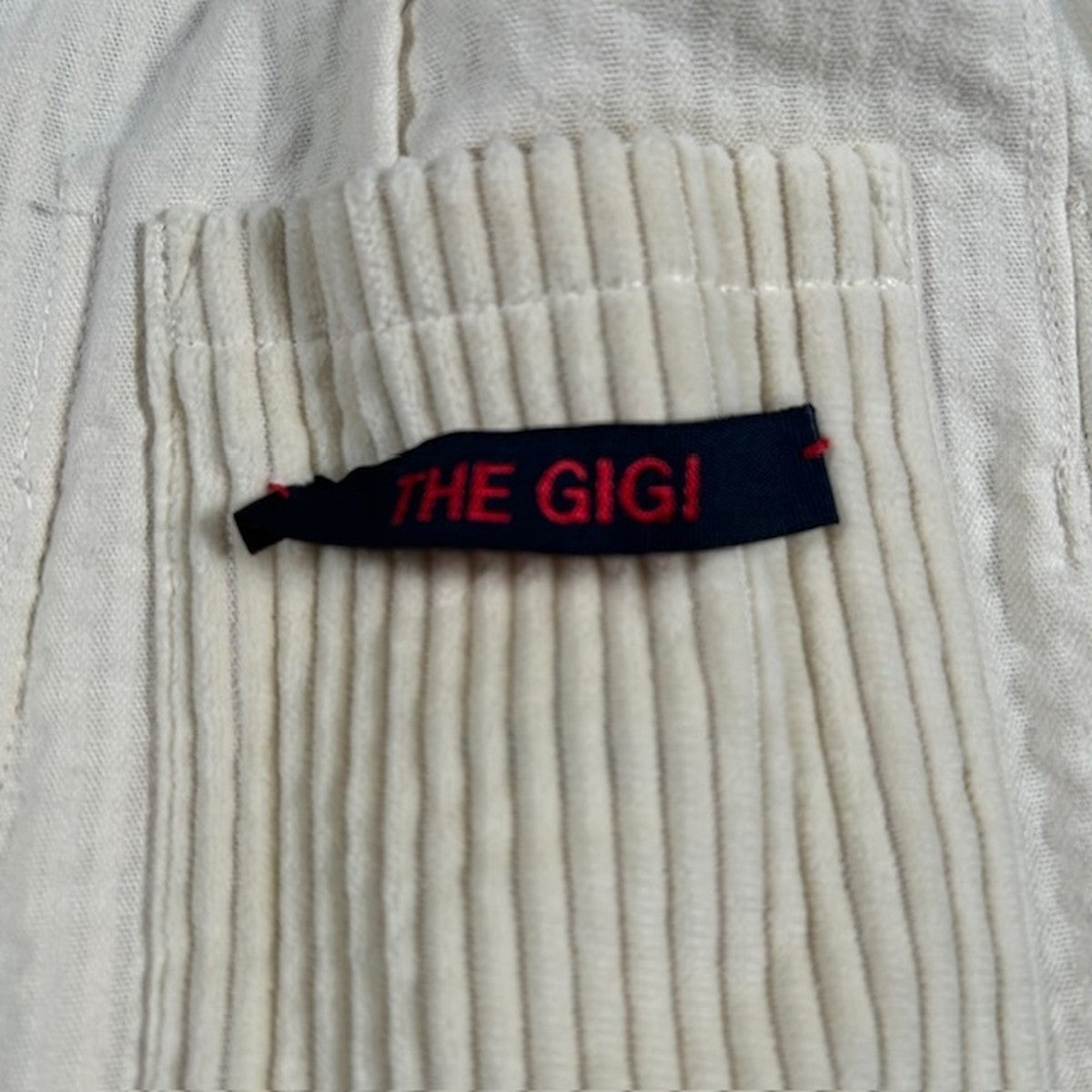 THE GIGI ZIGGY G002 Wide Wale Corduroy Jacket Ivory Size 46