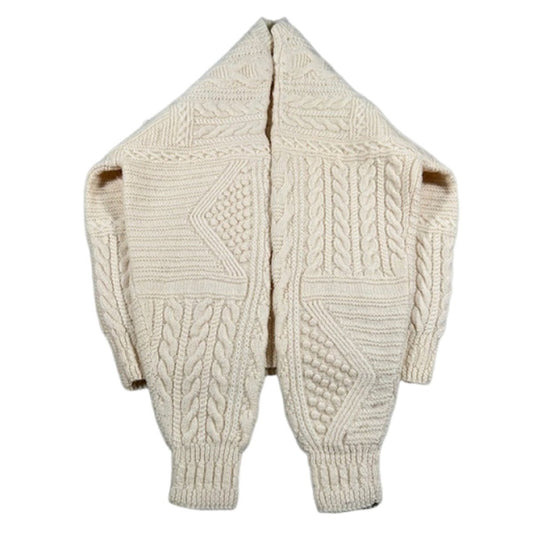 FICCE YOSHIYUKI KONISHI Hand Knit Wool Cable Sweater Size L