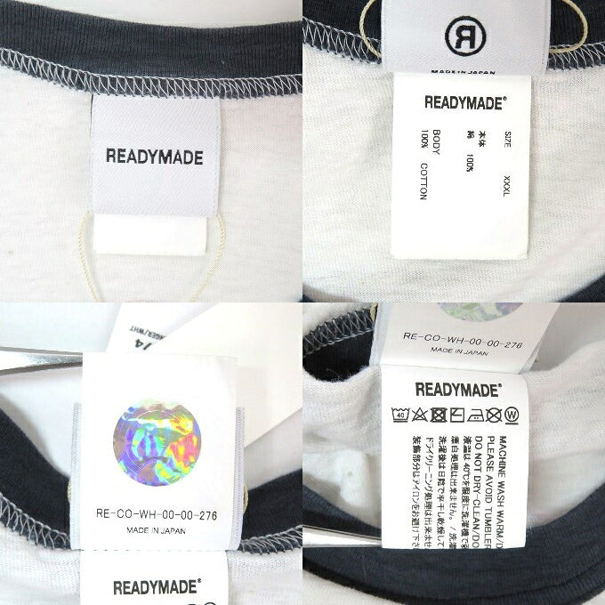 READYMADE Ringer T-Shirt White Size XXXL
