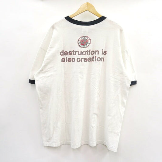 READYMADE Ringer T-Shirt White Size XXXL
