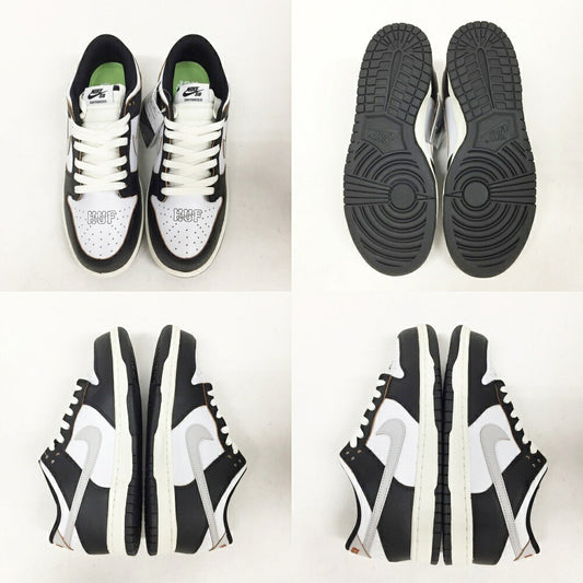 HUF x NIKE SB DUNK LOW OG QS Black/White Sneakers Size 8