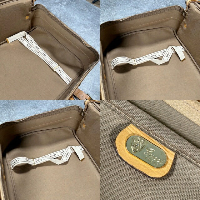 Gucci Old Gucci Micro GG Leather Boston Bag