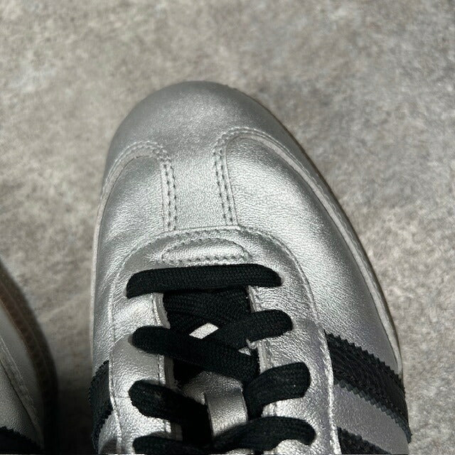 Adidas SAMBA OG Metallic Silver Sneakers Size 27.5
