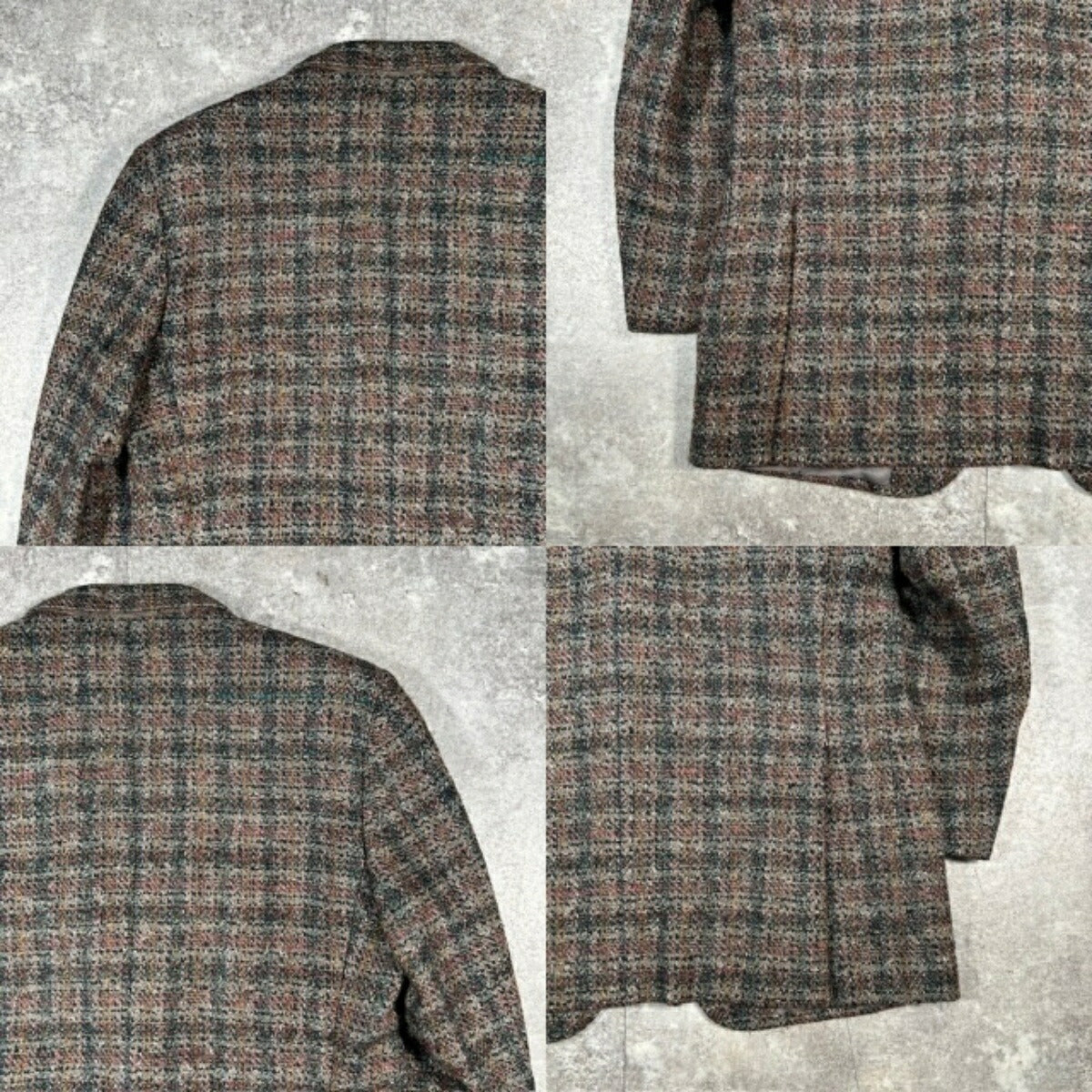 GIVENCHY 70s Wool Tweed 2B Tailored Jacket Brown Size M