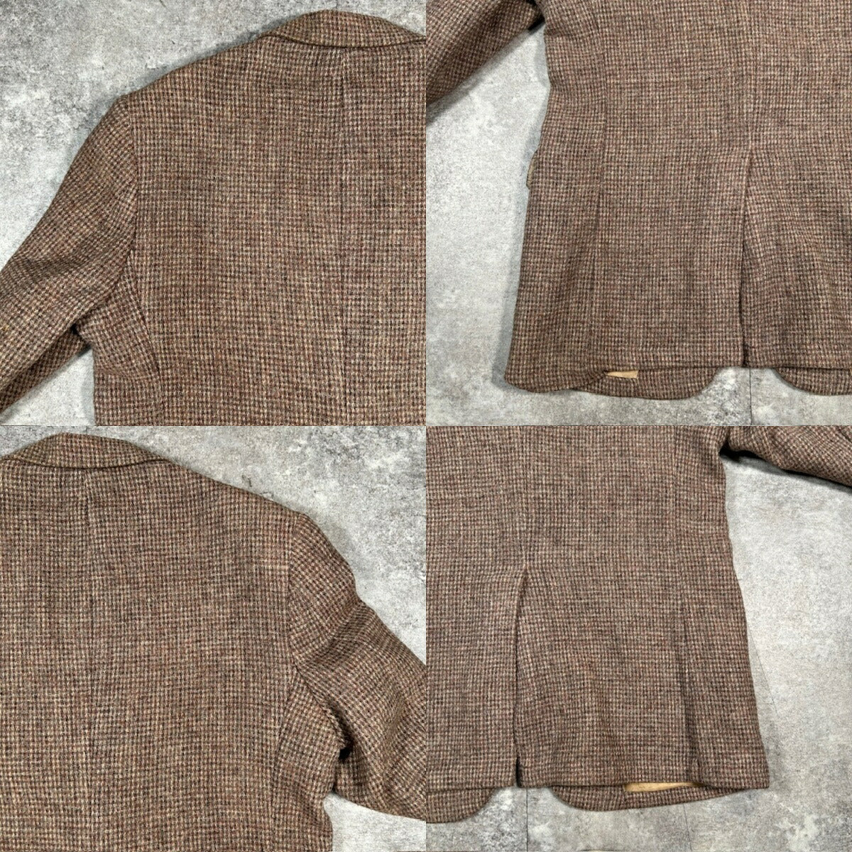 Harris Tweed 80s 90s Vintage Brown Wool Jacket Size L